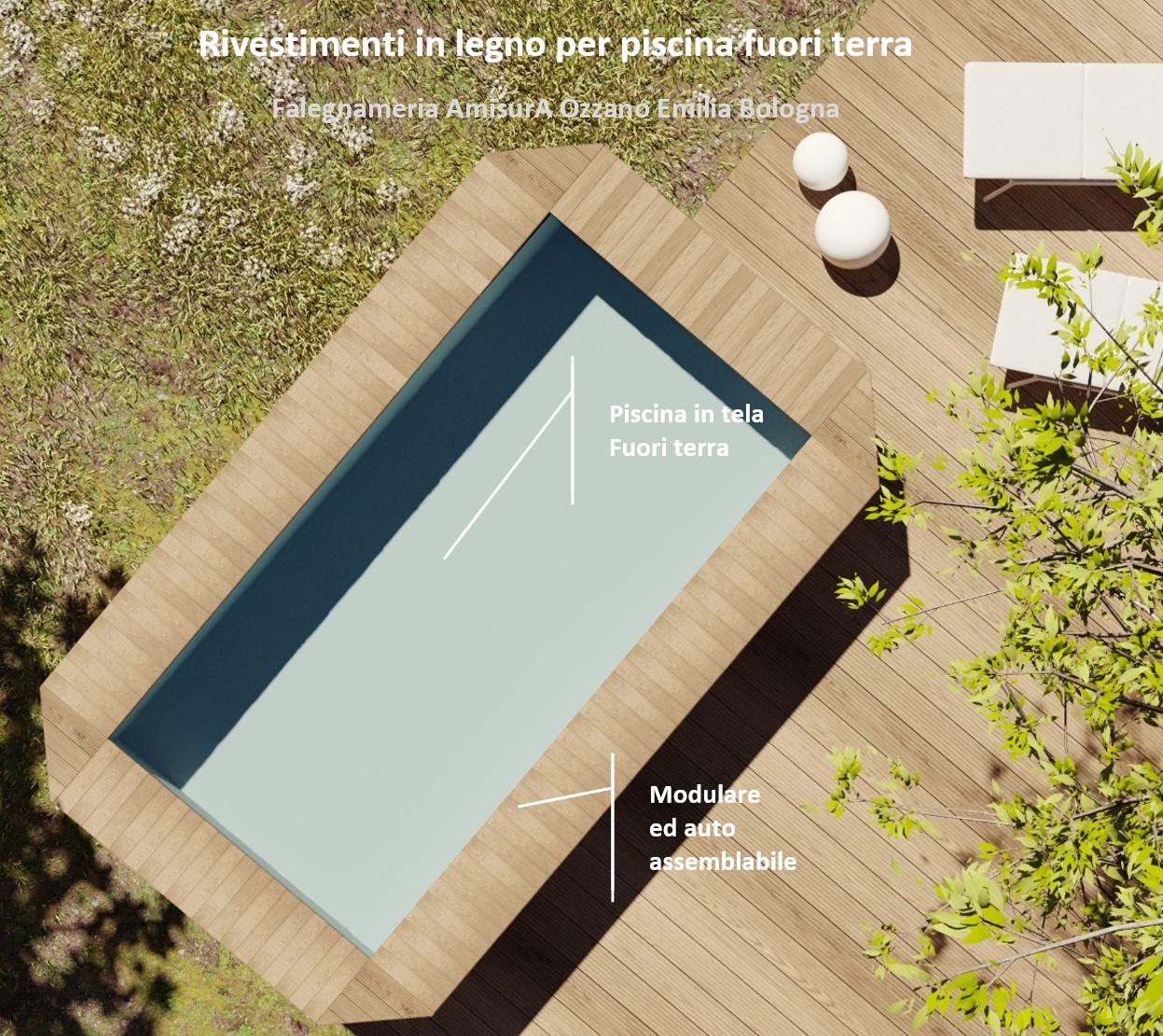 Rivestimenti in legno per piscine fuori terra